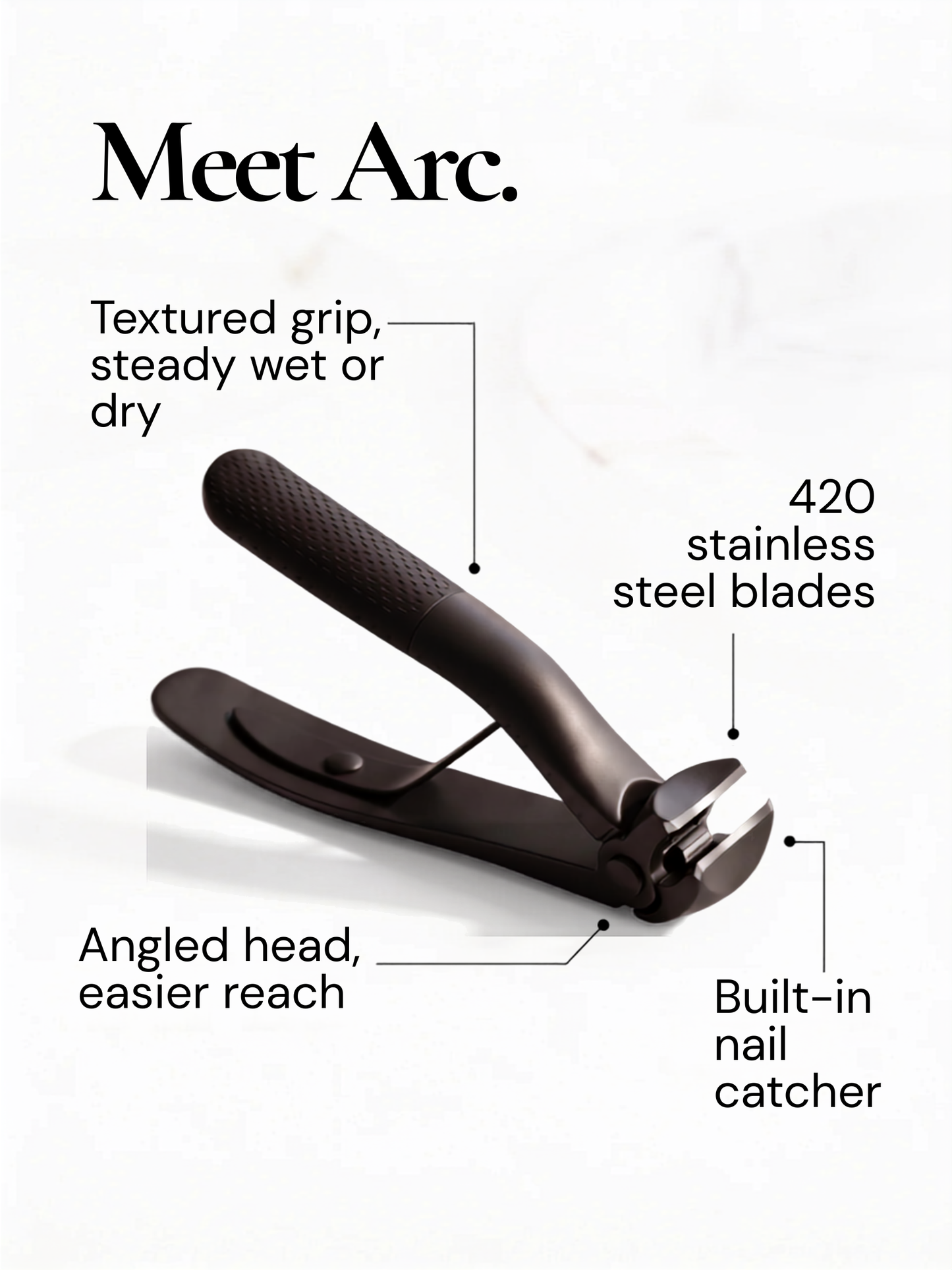 Arc Clipper™ Nail Clipper | Cuts Thick, Ridged Nails Cleanly